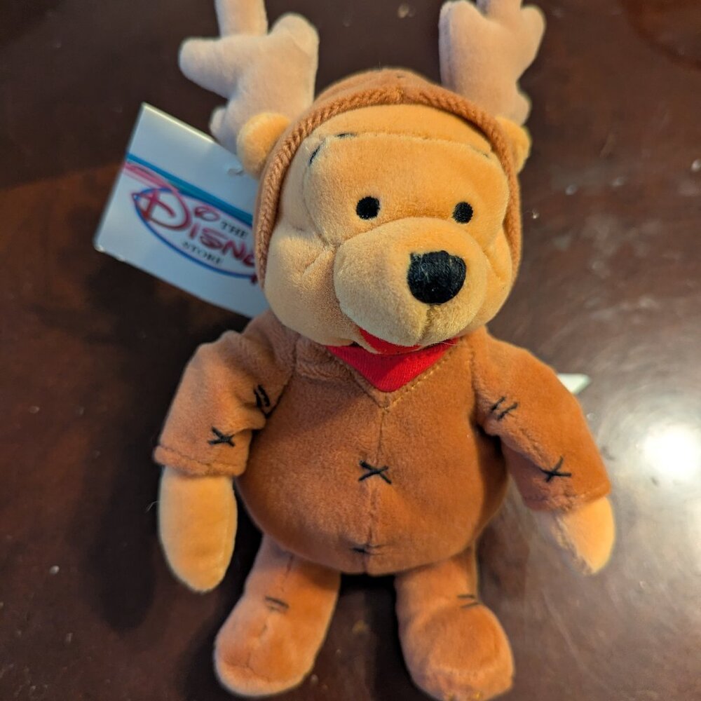 Vintage Disney Winnie the Pooh Reindeer plush; original tags